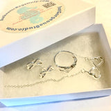 Open Hearts 3 Piece Jewelry Set-Jewelry, Watches, & Sunglasses-Just Gorgeous Studio-silver-JustGorgeousStudio.com