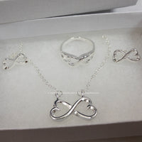 Open Hearts 3 Piece Jewelry Set-Jewelry, Watches, & Sunglasses-Just Gorgeous Studio-silver-JustGorgeousStudio.com