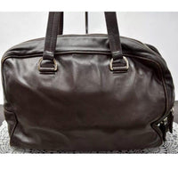 Prada Leather Top Handle Shoulder Bag-Bags-PRADA-Brown-JustGorgeousStudio.com