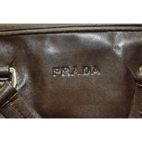 Prada Leather Top Handle Shoulder Bag-Bags-PRADA-Brown-JustGorgeousStudio.com