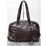 Prada Leather Top Handle Shoulder Bag-Bags-PRADA-Brown-JustGorgeousStudio.com