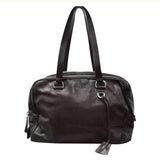 Prada Leather Top Handle Shoulder Bag-Bags-PRADA-Brown-JustGorgeousStudio.com