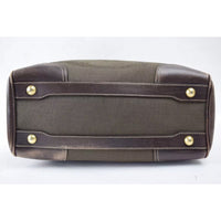 Prada Monogram Logo Boston Shoulder Bag-Bags-PRADA-Brown/Gold-JustGorgeousStudio.com