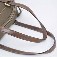 Prada Monogram Logo Boston Shoulder Bag-Bags-PRADA-Brown/Gold-JustGorgeousStudio.com