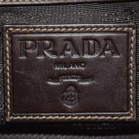 Prada Monogram Logo Boston Shoulder Bag-Bags-PRADA-Brown/Gold-JustGorgeousStudio.com