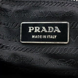 Prada Nylon Leather Hand Shoulder Tote-Bags-PRADA-black/silver-JustGorgeousStudio.com