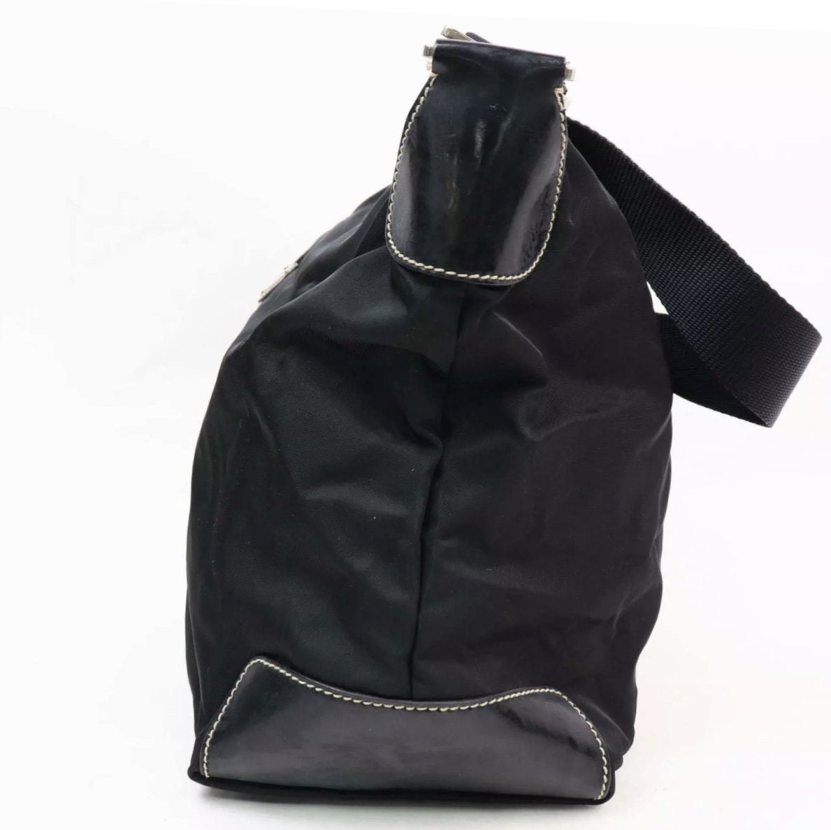 S black nylon tote bag