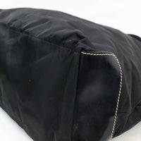 Prada Nylon Leather Hand Shoulder Tote-Bags-PRADA-black/silver-JustGorgeousStudio.com