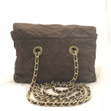 Prada Tessuto Shoulder Bag (brown)-Bags-PRADA-Brown/gold-JustGorgeousStudio.com