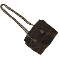 Prada Tessuto Shoulder Bag (brown)-Bags-PRADA-Brown/gold-JustGorgeousStudio.com