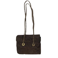 Prada Tessuto Shoulder Bag (brown)-Bags-PRADA-Brown/gold-JustGorgeousStudio.com