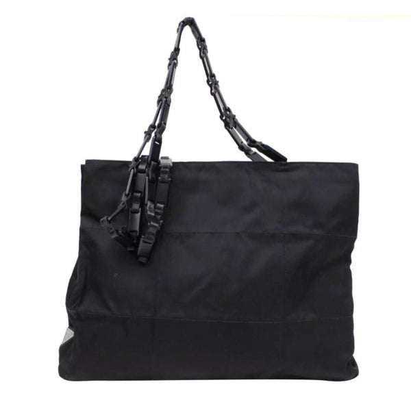 Prada Tessuto Shoulder Tote Bag-Bags-PRADA-Black-JustGorgeousStudio.com