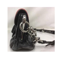 Prada Vitello Shine Vernice Chain Shoulder Bag-Bags-PRADA-Red/black-JustGorgeousStudio.com
