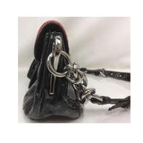 Prada Vitello Shine Vernice Chain Shoulder Bag-Bags-PRADA-Red/black-JustGorgeousStudio.com