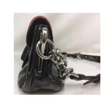 Prada Vitello Shine Vernice Chain Shoulder Bag-Bags-PRADA-Red/black-JustGorgeousStudio.com