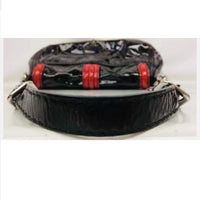 Prada Vitello Shine Vernice Chain Shoulder Bag-Bags-PRADA-Red/black-JustGorgeousStudio.com