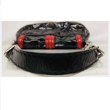 Prada Vitello Shine Vernice Chain Shoulder Bag-Bags-PRADA-Red/black-JustGorgeousStudio.com