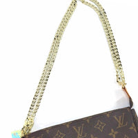 Gold Shoulder Flat Chain Strap Replacement for Louis Vuitton