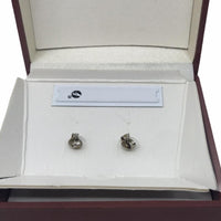 Round Diamond Accent Earrings-Jewelry, Watches, & Sunglasses-Just Gorgeous Studio-Silver-JustGorgeousStudio.com