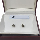 Round Diamond Accent Earrings-Jewelry, Watches, & Sunglasses-Just Gorgeous Studio-Silver-JustGorgeousStudio.com