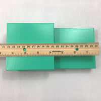 Set of 4: Aqua Gift Box With Bow-Gifts-Just Gorgeous Studio-3.5" x 3.5" x 1"-Aqua/Blue-Green-JustGorgeousStudio.com