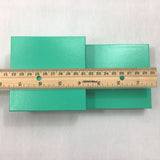 Set of 4: Aqua Gift Box With Bow-Gifts-Just Gorgeous Studio-3.5" x 3.5" x 1"-Aqua/Blue-Green-JustGorgeousStudio.com