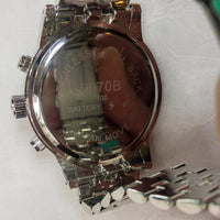 Silver Men's Chunky Bracelet Diver Style Watch-Jewelry, Watches, & Sunglasses-ArtWatch International Cooper Design Ltd.-Silver-JustGorgeousStudio.com