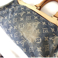 Speedy Neo Monogram Denim Limited Collector Edition-Bags-Louis Vuitton-Blue/Tan-JustGorgeousStudio.com