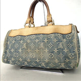 Speedy Neo Monogram Denim Limited Collector Edition-Bags-Louis Vuitton-Blue/Tan-JustGorgeousStudio.com
