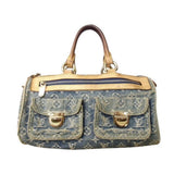 Speedy Neo Monogram Denim Limited Collector Edition-Bags-Louis Vuitton-Blue/Tan-JustGorgeousStudio.com