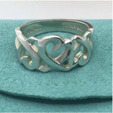 Tiffany & Co Paloma Picasso Loving Hearts Band Ring, Size 5.5-Jewelry, Watches, & Sunglasses-Tiffany & Co.-JustGorgeousStudio.com