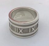 Tiffany & Co Wide Atlas Ring, Size 6-Jewelry, Watches, & Sunglasses-Tiffany & Co.-Silver-6-JustGorgeousStudio.com