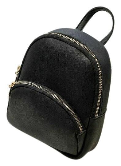 Vegan Mini Backpack Purse-Bags-Just Gorgeous Studio-Black-JustGorgeousStudio.com