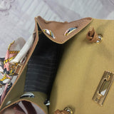 Vegan Mini Flap Crossbody Bag-Bags-Just Gorgeous Studio-Tan-JustGorgeousStudio.com