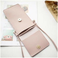 Vegan Mini Phone Case Purse-Bags-Just Gorgeous Studio-Pink-JustGorgeousStudio.com