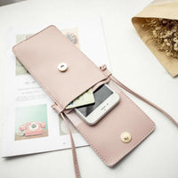 Vegan Mini Phone Case Purse-Bags-Just Gorgeous Studio-Pink-JustGorgeousStudio.com