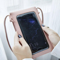 Vegan Mini Phone Case Purse-Bags-Just Gorgeous Studio-Pink-JustGorgeousStudio.com