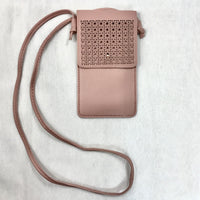 Vegan Mini Phone Case Purse-Bags-Just Gorgeous Studio-Pink-JustGorgeousStudio.com