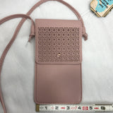 Vegan Mini Phone Case Purse-Bags-Just Gorgeous Studio-Pink-JustGorgeousStudio.com