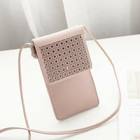 Vegan Mini Phone Case Purse-Bags-Just Gorgeous Studio-Pink-JustGorgeousStudio.com