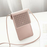 Vegan Mini Phone Case Purse-Bags-Just Gorgeous Studio-Pink-JustGorgeousStudio.com