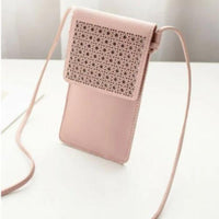Vegan Mini Phone Case Purse-Bags-Just Gorgeous Studio-Pink-JustGorgeousStudio.com