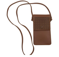 Vegan Mini Phone Case Purse-Bags-Just Gorgeous Studio-Tan-JustGorgeousStudio.com