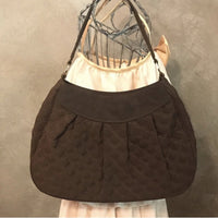 Vera Bradley Quilted Hobo Purse-Bags-Vera Bradley-Brown-JustGorgeousStudio.com