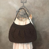 Vera Bradley Quilted Hobo Purse-Bags-Vera Bradley-Brown-JustGorgeousStudio.com