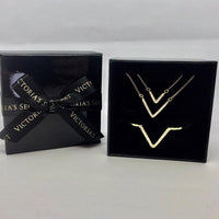 Victoria's Secret Collector's Edition Necklace & Bracelet Gift Set-Jewelry, Watches, & Sunglasses-Victoria's Secret-gold-JustGorgeousStudio.com