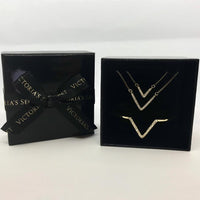 Victoria's Secret Collector's Edition Necklace & Bracelet Gift Set-Jewelry, Watches, & Sunglasses-Victoria's Secret-gold-JustGorgeousStudio.com