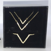 Victoria's Secret Collector's Edition Necklace & Bracelet Gift Set-Jewelry, Watches, & Sunglasses-Victoria's Secret-gold-JustGorgeousStudio.com