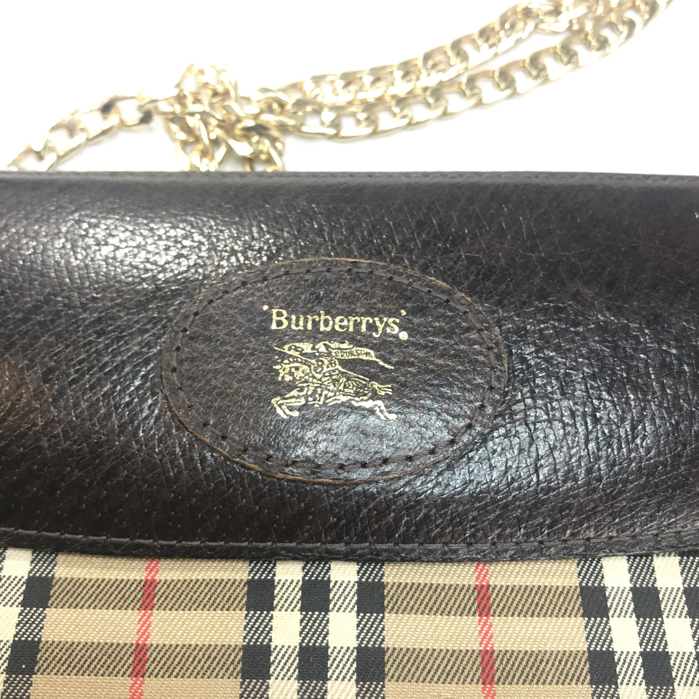 Burberry Vintage Haymarket Check Messenger Bag in Natural for Men