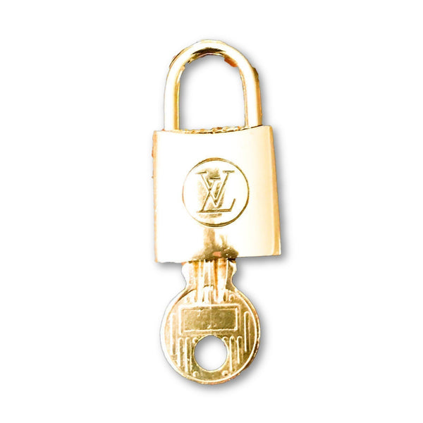 Louis Vuitton Padlock For Speedy Alma Bag Goldtone One Set Authentic Lock  & Key